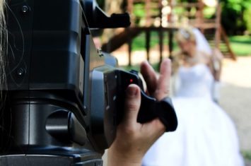 filming a wedding