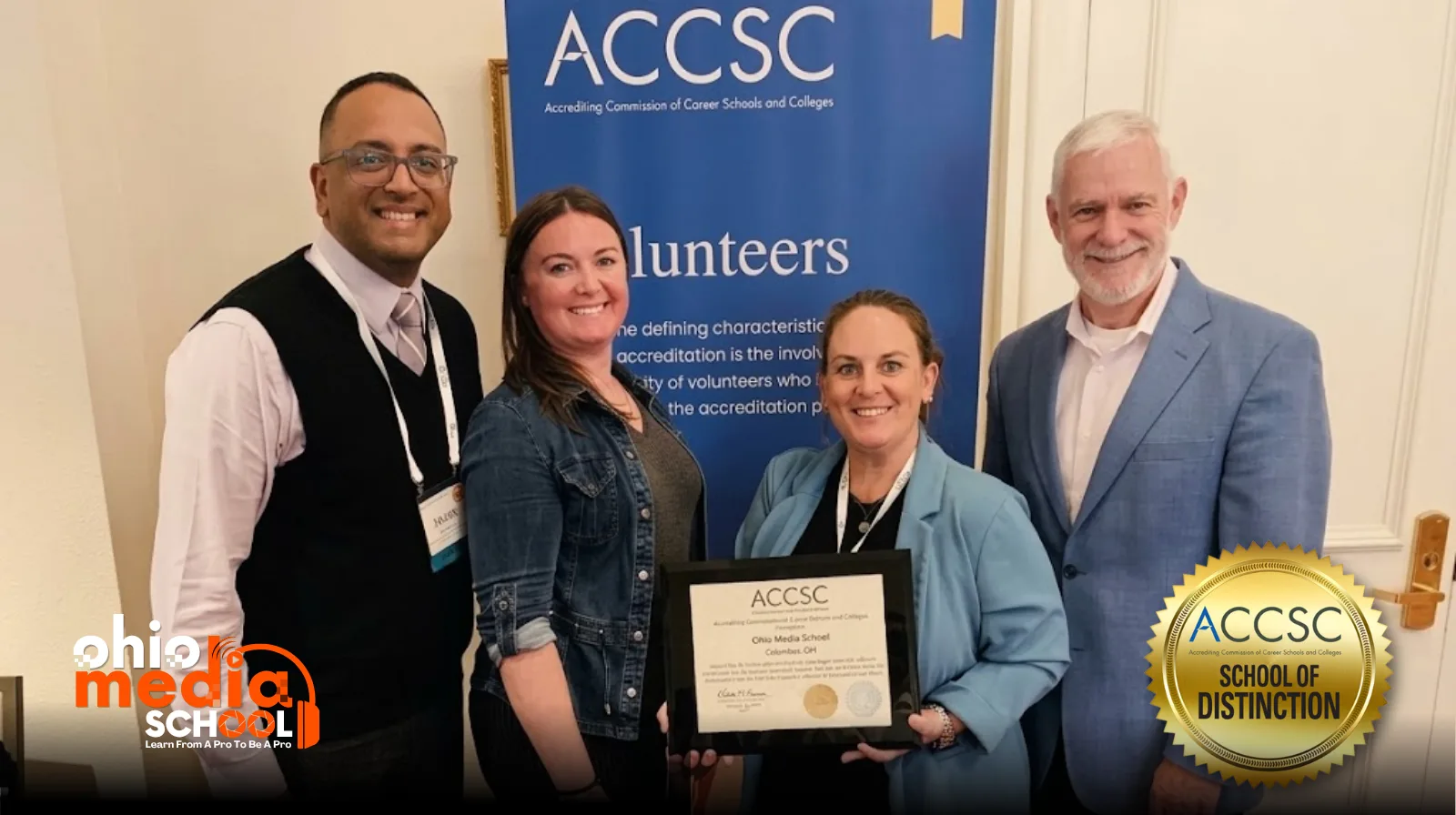 2026 ACCSC Conference Picture of Beonair Receiving School of Distinction for Columbus Campus